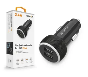 Aligator Autoladegerät Aligator / 2xUSB 2 / 4A / original schwarz