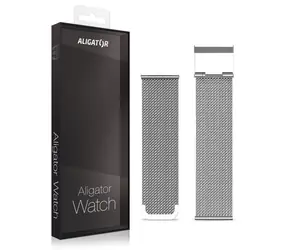 Aligator Ersatzmetallarmband für Watch Life 20 mm / Silber