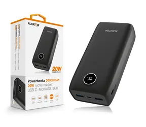 Aligator Powerbank Power Delivery 20W / Schnellladung / 30.000 mAh / schwarz