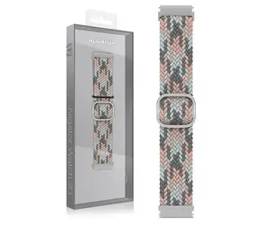 Aligator Textilband 20mm / rosa-grau