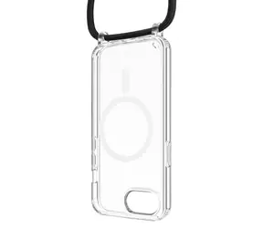 FIXED MagPure Neck Case mit schwarzem Lanyard für Apple iPhone 16e