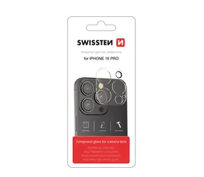 Swissten Kameraschutz aus gehärtetem Glas für Apple iPhone 16 Pro