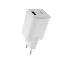 Allity ATC-01-20WAC Dual USB Schnellladegerät GaN 20W weiß / 1xUSB-A / 1xUSB-C / PD / QC