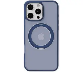 Torras Ostand Schutzhülle für Apple iPhone 16 Pro blau