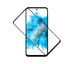 FIXED Full-Cover Displayschutzfolie aus gehärtetem Glas für Motorola Moto G15/Power schwarz
