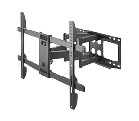 Brateck LPA69-466 schwarz / Robuste, verstellbare Wandhalterung für Fernseher von 37 bis 80 Zoll / ausziehbar / Tragkraft 60 kg