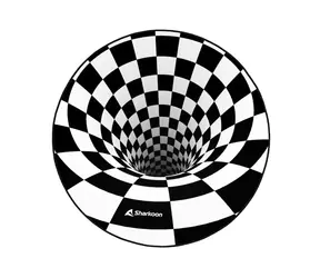 Sharkoon SKILLER SFM12 3D Vortex schwarz-weiß / Stuhlunterlage / 120cm 