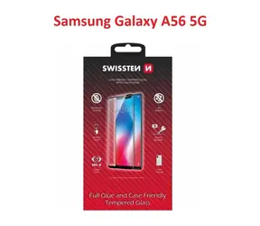 Swissten FULL GLUE COLOR FRAME CASE FRIENDLY Glas für Samsung Galaxy A56 5G schwarz