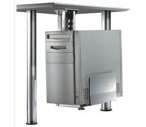Neomounts CPU-D200SILVER silber / PC-Halterung unter dem Schreibtisch / PC-Höhe 39-54 cm / PC-Breite 13-23 cm / Tragkraft 30 kg