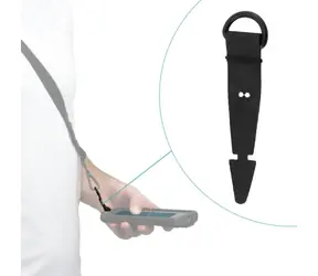 Mobilis universeller Textil-Befestigungsring zum Verbinden mobiler Geräte mit Gurten / 4 Stück