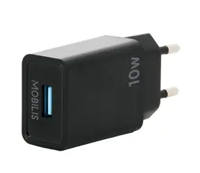 Mobilis Wall Charger 10,5W schwarz / Ladegerät / 1x USB-A 
