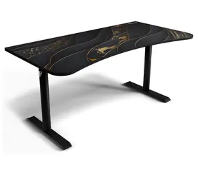Arozzi ARENA Gaming Schreibtisch Schwarz Gold / Gaming Schreibtisch / L:160cm / B:82cm / H:71cm