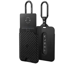 Spigen TESLA Card Holder Hülle für TESLA -Karten 2 Stück schwarz