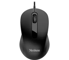 YENKEE YMS 003BK USB BASIC schwarz / optische Maus / kabelgebunden / 2 Tasten / USB / 1,5 m