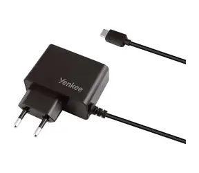 YENKEE YAC 2027BK schwarz / Ladegerät / USB-C / 2A / 10W / 1,3m