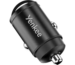 YENKEE YAC CAR 01 MINI schwarz / Autoladegerät / 2x USB-C / 30W 