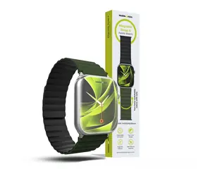 Mobile Origin Magnetic Watch Strap II Armband für Apple Watch 49mm/46mm/45mm/44mm grün/schwarz