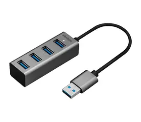YENKEE YHB 4300 grau / USB Hub / 4X USB 3.0 