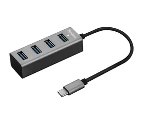 YENKEE YHB C430 grau / USB Hub / 4X USB-A 3.0 