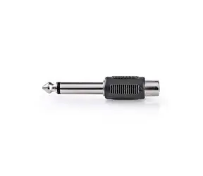 Nedis Mono-Audio-Adapter Klinke 6,35 mm (M) - Cinch (F) schwarz / vernickelt 