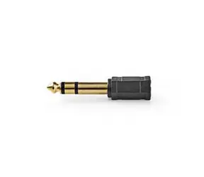 Nedis Stereo-Audio-Adapter 6,35 mm Klinke (M) - 3,5 mm Klinke (F) 10 Stück schwarz / vergoldet 