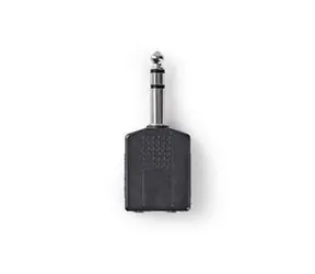 Nedis Stereo-Audio-Adapter Klinke 6,35 mm (M) - 2x Klinke 6,35 mm (F) 10 Stück schwarz 