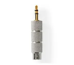 Nedis Stereo-Audio-Adapter 3,5 mm Klinke (M) - 6,35 mm Klinke (F) silber / vergoldet 