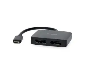 Nedis Adapter USB-C (M) - 2x DisplayPort (F) 0,20 m schwarz 