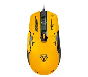 YENKEE YMS 3600YW MARKSMAN USB gelb / optische Gaming-Maus / 12400 DPI / 6 Tasten / USB-A/C / 1,8 m