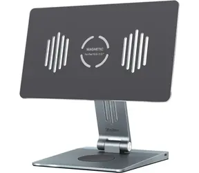 YENKEE YSN 04 TASK silber / Ständer und Hub für Apple iPad 11" / 1x USB-C / HDMI / 3x USB-A / SD / kabelloses Laden