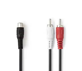 Nedis Stereo-Audiokabel 2x RCA (M) - RCA (F) 0,20 m 