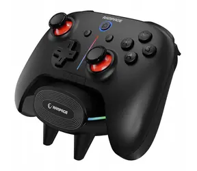 Rampage Hydra Pro schwarz / kabelloses Gamepad / für PC & Switch & Smartphone / Vibration / Bluetooth / 2,4GHz / USB-C