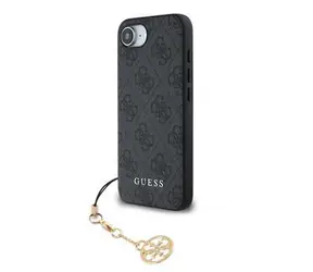 Guess 4G Charm Back Cover für iPhone 16e Ton in Ton Grau