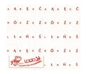 Logo Polnische Tastaturaufkleber rot