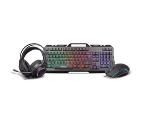 YENKEE YGS 01 Gaming-Set 3in1 INFERNO schwarz / Tastatur / Maus / Kopfhörer 