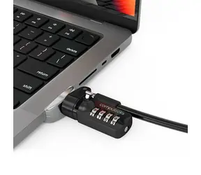 Compulocks Adapter + Zahlenschloss für Apple Macbook Pro 14" silber
