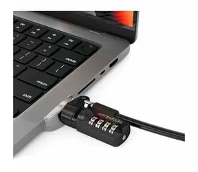 Compulocks Adapter + Zahlenschloss für Apple Macbook Pro 16" 2021 schwarz