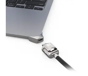 Compulocks Adapter + Kabelschloss mit Schlüssel für Apple MacBook Air 13" M2 silber