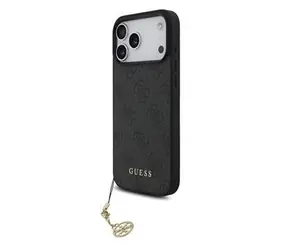 Guess 4G Charm Back Cover für iPhone 17 Pro Max Tone in Tone Grau