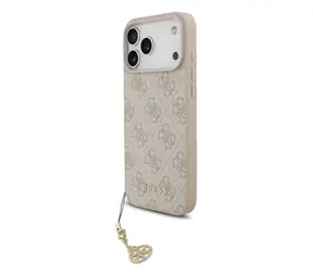 Guess 4G Charm Back Cover für iPhone 17 Pro Max Ton in Ton Pink