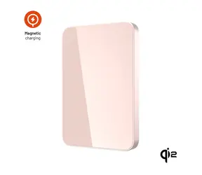FIXED MagZen 5 Crystal Powerbank mit kabellosem Laden mit Qi2-Standard und MagSafe-Unterstützung 5.000 mAh pink