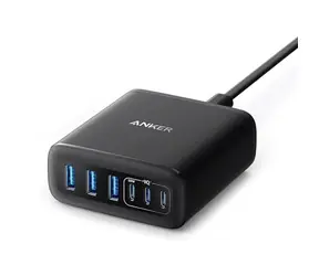 Anker Ladestation schwarz / 112W / 3xU SB-C / 3xUSB 