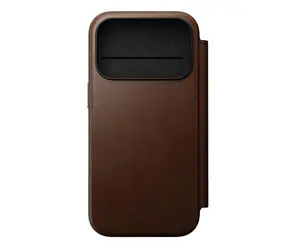 Nomad Modern Leather Folio Case für Apple iPhone 17 Pro Braun