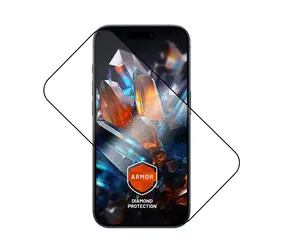 FIXED Ultra-haltbare Armor aus gehärtetem Glas mit Anti-Staub-Applikator und AR-Schicht für Apple iPhone 17 schwarz