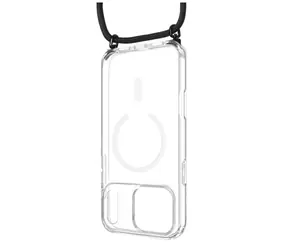 FIXED MagPure Neck Case mit schwarzem Lanyard für Apple iPhone 17 Pro Max