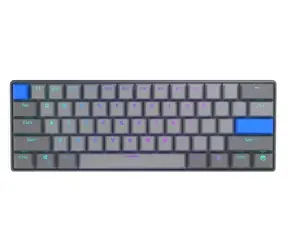 Endorfy Thock V2 Compact Wireless US grau / Gaming-Tastatur / Kabellos / Endorfy Gelb / BT&2,4GHz / US / 60 Tasten
