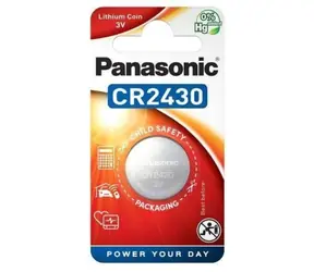 Panasonic CR2430 Knopfzellenbatterie / 3V / 1 Stück / im Blister