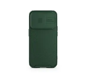 Spello Durable Magnetic Case Robuste magnetische Hülle mit verschiebbarem Linsenschutz für Apple iPhone 15 Pro grün