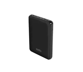 Spello Pocket Power Bank Taschen-Powerbank 5000mAh schwarz / 10W / 2x USB-A