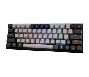 White Shark GK-002711V2 WAKIZASHI 2 grau-schwarz / mechanische Gaming-Tastatur / US-Layout / USB / LED